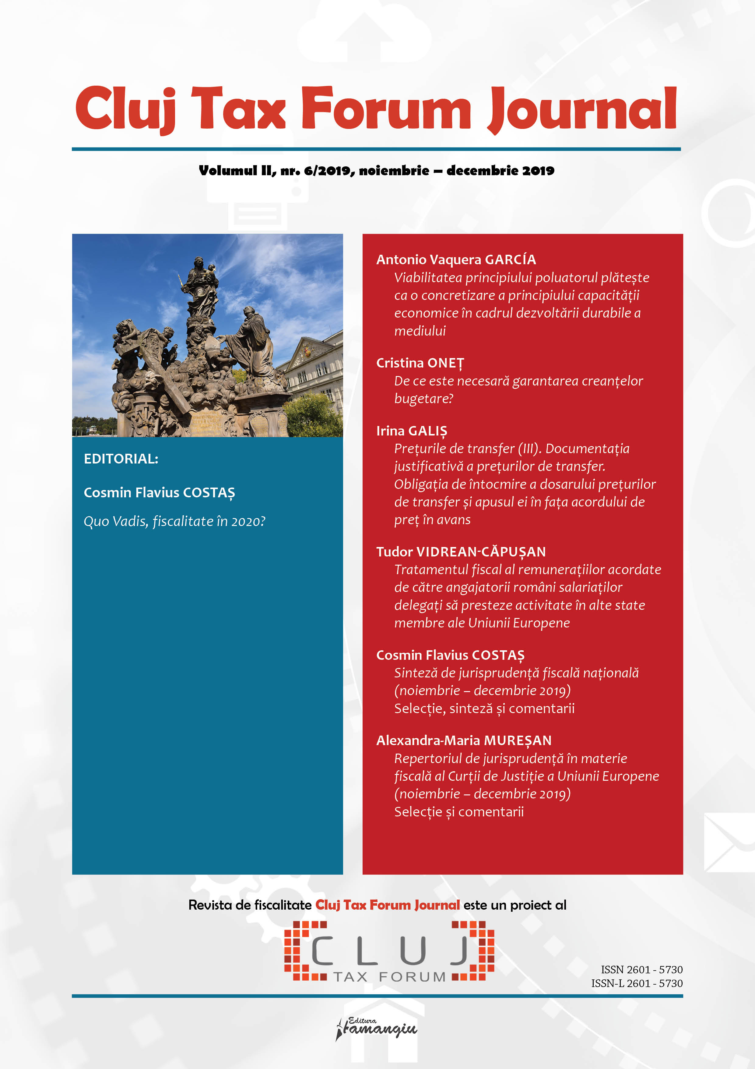 Transfer Pricing (III). The Transfer Pricing File. Obligation to Prepare the Transfer Pricing File and Its Back-Drop Before the Transfer Pricing Ruling Cover Image