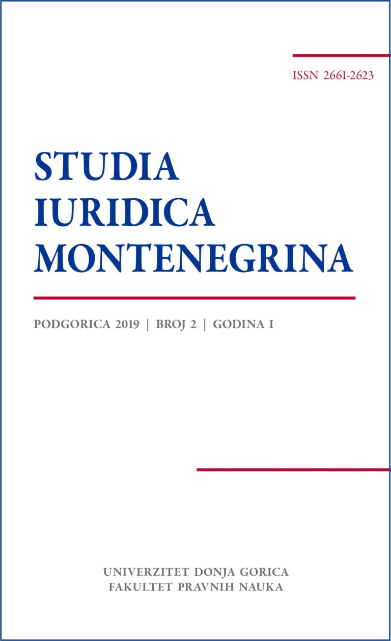 Criminal offence stalking in criminal legislation of Montenegro Cover Image