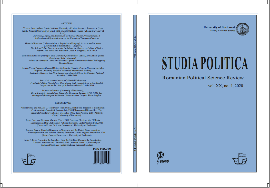 Attributes, Logics, and Reasons for the Choice of Semi-Presidentialism: A Verification and Systematisation on the Example of European Countries Cover Image