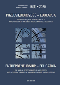 Diagnosis of the Level of Entrepreneurial Competences of Students at Selected Universities According to the European Commission’s EntreComp Methodology Cover Image