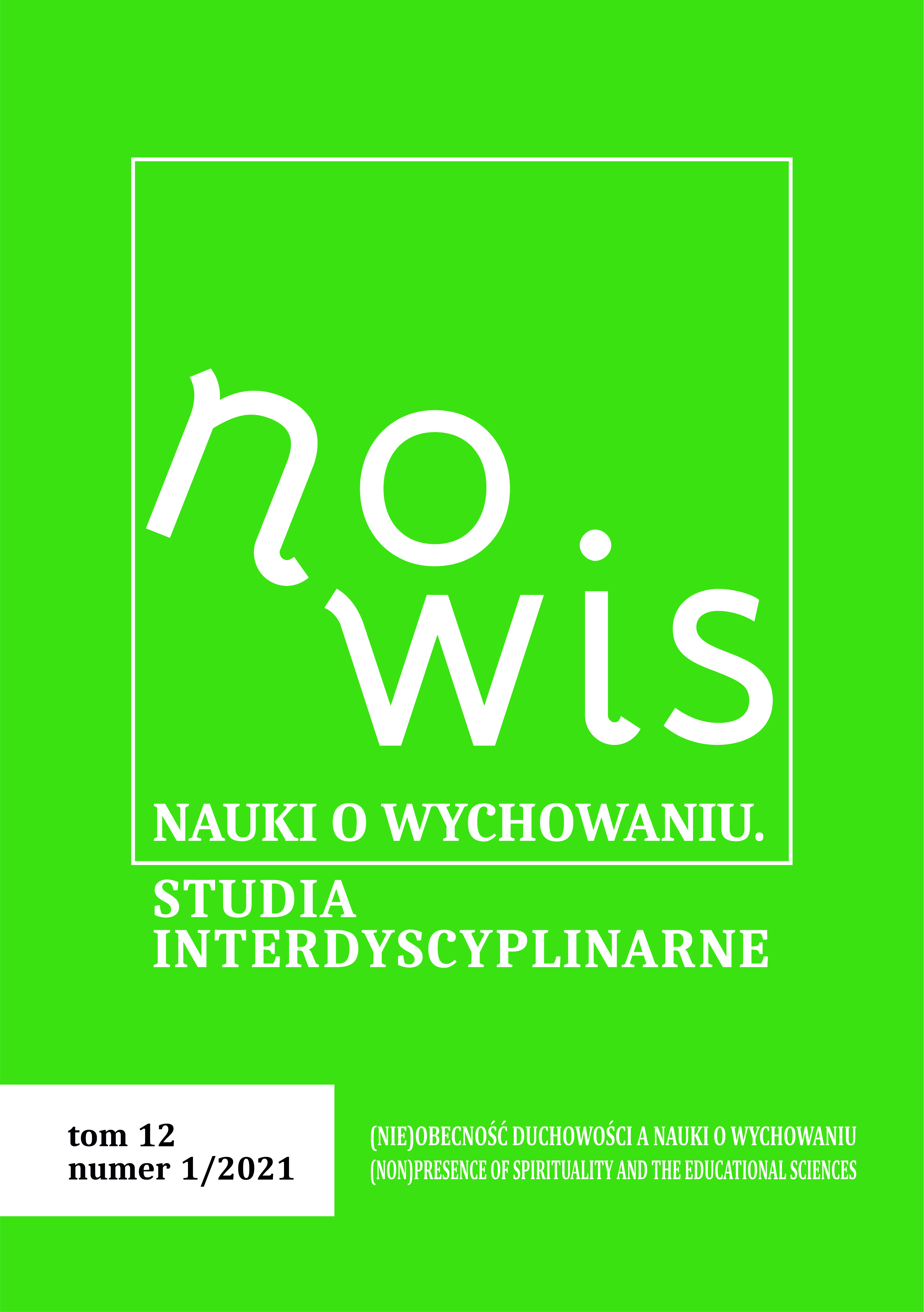 Awareness of Spirit Corporeality and Body Spirituality within the Process of Educating Humans. A Description within the Context of Alexander Lowen’s Bioenergetics Analysis of Character and Max Scheler’s Order of Values Cover Image