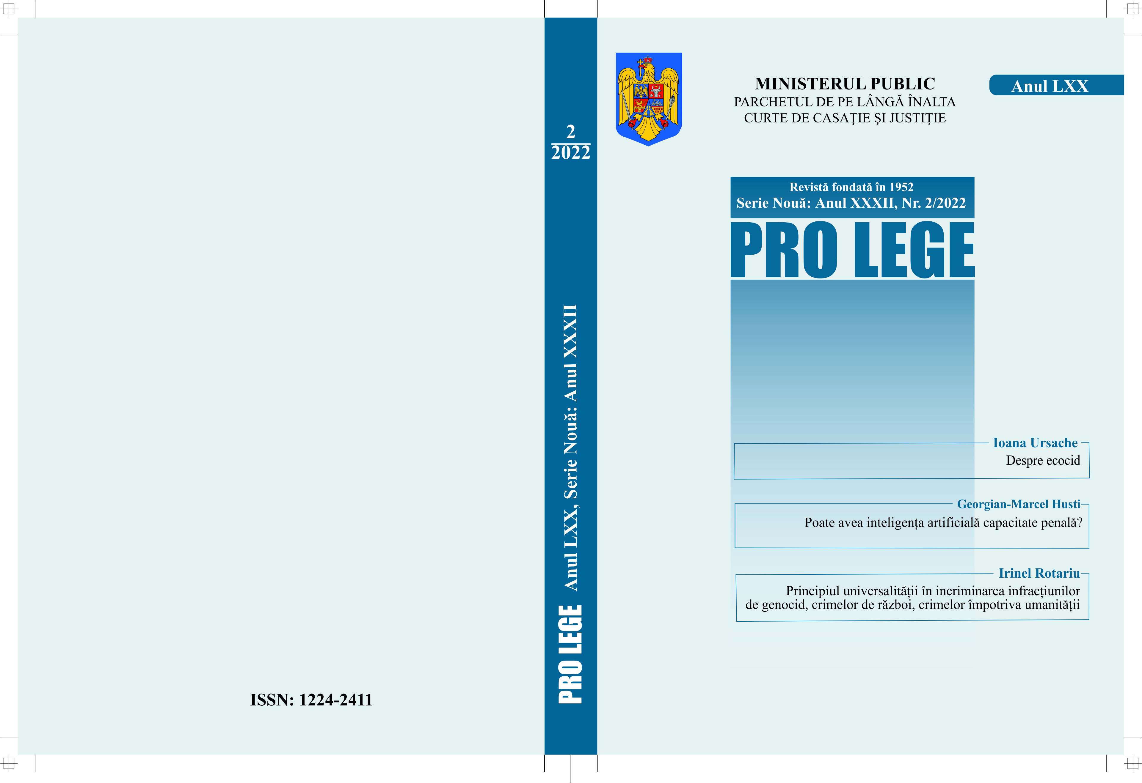 The contradictory nature of the criminal investigation. Assisting the lawyer in carrying out the acts of criminal investigation Cover Image