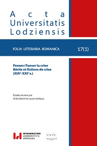 Environmental Reflexivity and (Un)awareness of the Ecological Crisis in French Catastrophist Literature of the Nineteenth Century Cover Image