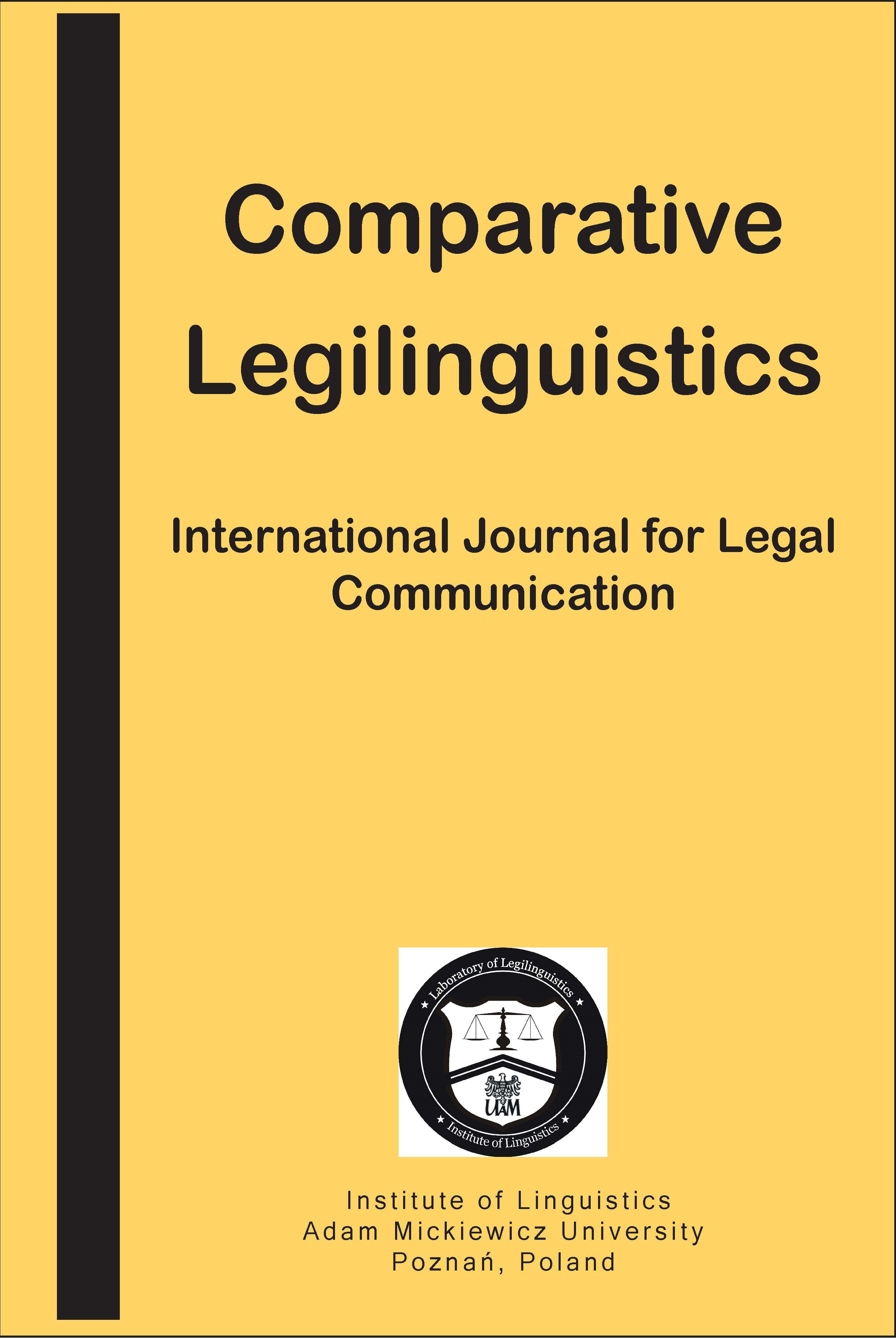 Translating legal formulae: a corpus-driven approach Cover Image