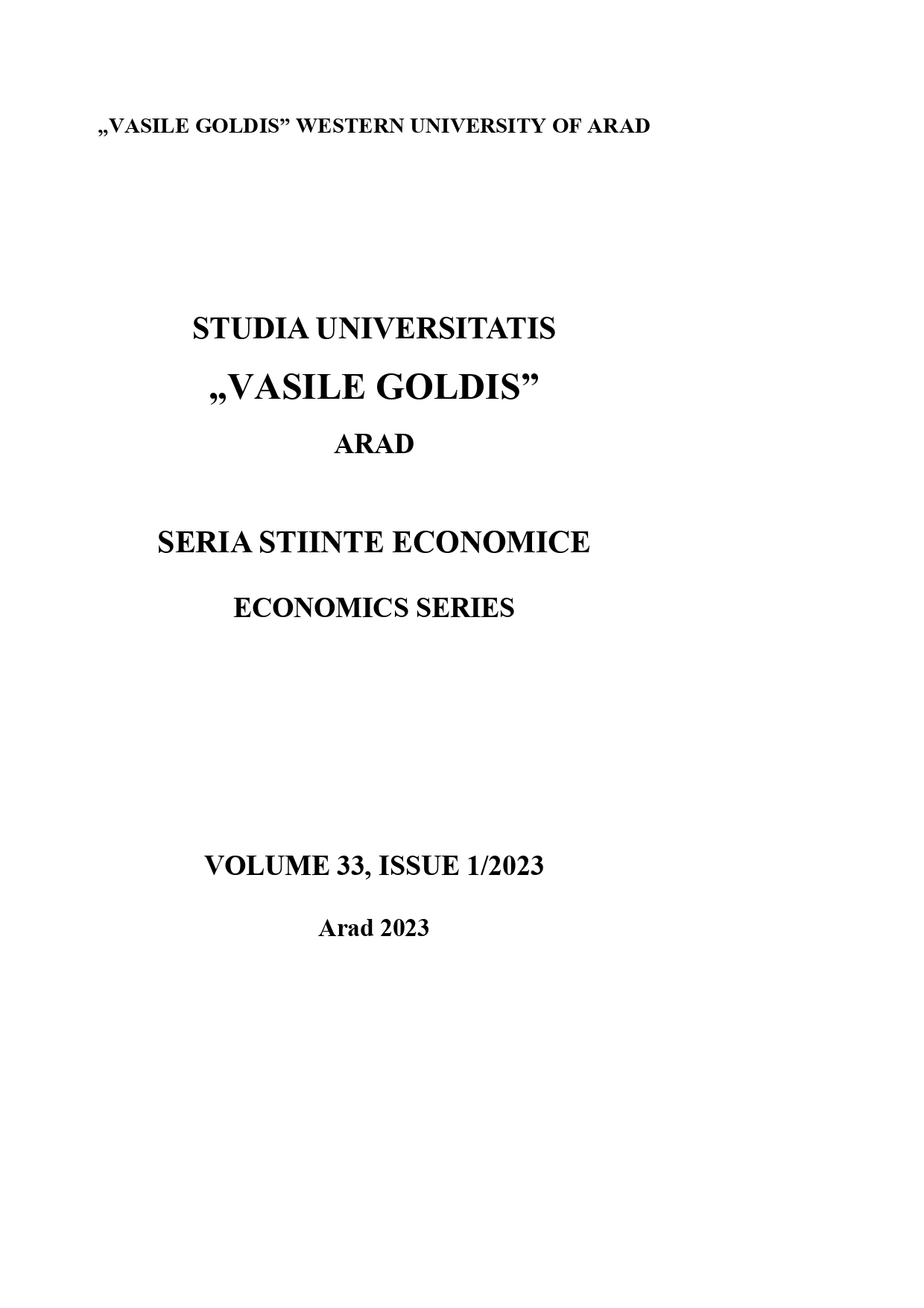 DOES FINANCIAL DEVELOPMENT, GLOBALISATION AND INSTITUTIONAL QUALITY DRIVE THE INCOME CONVERGENCE IN THE CENTRAL AND EASTERN EUROPEAN UNION COUNTRIES? Cover Image